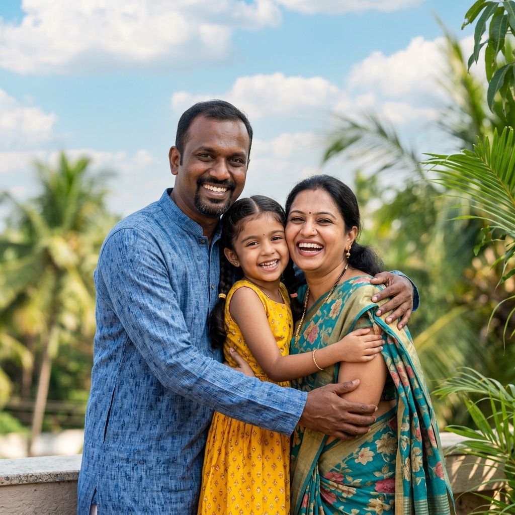 Happy Indian Family